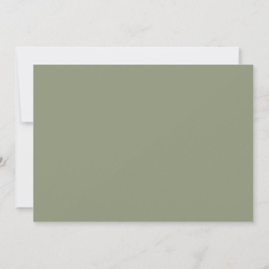 Invitation Sage Green Faux Gold Ethnic Classic Mariage (Dos)