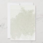 Invitation Sage Green Feuilles Blanc Floral Nurse School Grad (Dos)