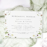 Invitation Sage Green Fleur sauvage Rustic Boho Rehearer Dîne<br><div class="desc">Elégante délicate aquarelle fleur sauvage couronne les détails de votre événement. Palettes pastel de jaune tendre, blanc cassé, vert sauge, rose poussiéreux, rose roux, bordeaux, et verdure botanique, simple et romantique. Grandes répétitions de mariages floraux invitations à dîner pour mariage rustique moderne, mariage de jardin de campagne et mariage boho...</div>