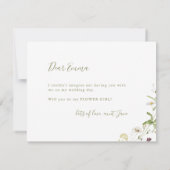 Invitation Sage Green Fleur sauvage tu seras ma fille de fleu (Dos)