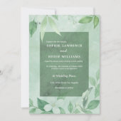 Invitation Sage Green fleur sauvage Whimsical Boho (Devant)