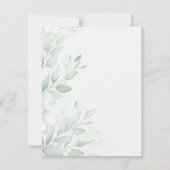 Invitation Sage Green Floral Baptême (Dos)
