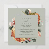 Invitation Sage Green Floral Garden Mariage (Devant)