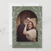 Invitation Sage Green Floral Modern Minimalist Wedding (Dos)