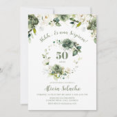 Invitation Sage Green Floral Sorpresa Mexicaine (Devant)