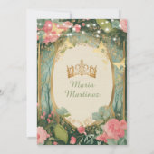 Invitation Sage Green Forest Princesse Florale Espagnol 15 Añ (Dos)