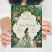 Invitation Sage Green Forêt Robe Florale Princesse Mis Quince