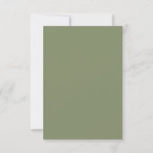 Invitation Sage Green French Floral RSVP Card with QR Code (Dos)