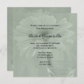 Invitation Sage Green Gerber Daisy (Devant / Derrière)