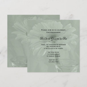 Invitation Sage Green Gerber Daisy