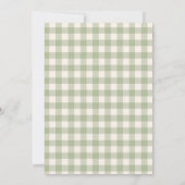 Invitation Sage Green Gingham Floral Engagement Party (Dos)