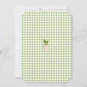 Invitation Sage Green Gingham Little Sprout Baby Shower (Dos)