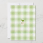 Invitation Sage Green Gingham Little Sprout Baby Shower (Dos)