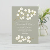 Invitation Sage Green Gold Eucalyptus Feuilles de verdure (Debout devant)