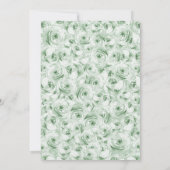 Invitation Sage Green Gold Floral Quinceanera (Dos)