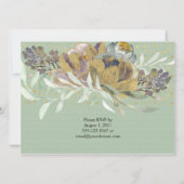 Invitation Sage Green Gold Purple Réception Florale uniquemen (Dos)