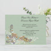 Invitation Sage Green Gold Purple Réception Florale uniquemen (Debout devant)