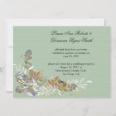 Invitation Sage Green Gold Purple Réception Florale uniquemen (Devant)