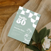 Invitation Sage Green Goose bonjour 50e anniversaire