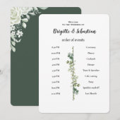 Invitation Sage Green | Greenery Gold Wedding Invite (Devant / Derrière)