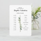Invitation Sage Green | Greenery Gold Wedding Invite (Debout devant)