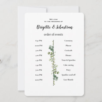Invitation Sage Green | Greenery Gold Wedding Invite