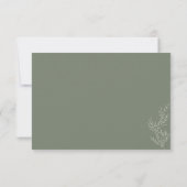 Invitation Sage Green Indie Automne Floral Enregistrer la dat (Dos)
