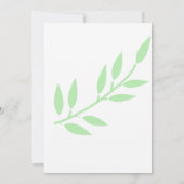 Invitation Sage Green Leaf Monogramme Mariage minimal 2024 (Dos)