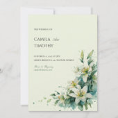 Invitation Sage Green Lily of the Valley Floral Wedding (Devant)