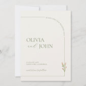 Invitation Sage Green & Linen Minimalist Save the Date Card (Devant)