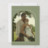 Invitation Sage Green & Linen Minimalist Save the Date Card (Dos)