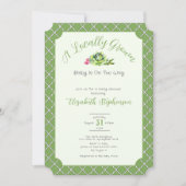 Invitation Sage Green Locally Grown Baby Shower (Devant)