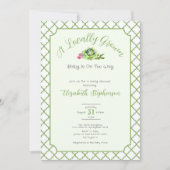 Invitation Sage Green Locally Grown Baby Shower (Devant)