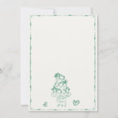 Invitation Sage Green Main Drawn Scribble Fun Enregistrer la (Dos)
