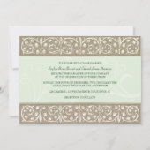 Invitation Sage Green Mariage de frise ornementale (Dos)
