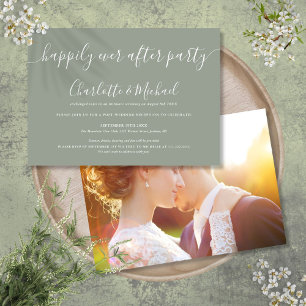 Invitation Sage Green Mariage heureux pour toujours Photo
