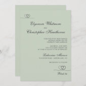 Invitation Sage Green Modern Chic Mix and Match Wedding (Devant / Derrière)