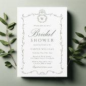 Invitation Sage Green Moderne Cadre Classique Mariage