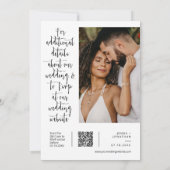 Invitation Sage Green Moderne Minimal Mariage QR Code photo (Dos)