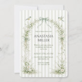 Invitation Sage Green Nesting Party Baby Shower (Devant)