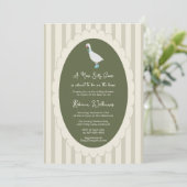 Invitation Sage Green New Silly Goose Baby Shower All in One (Debout devant)