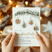 Invitation Sage Green Noël Ornement d'hiver Fêtes d'hiver