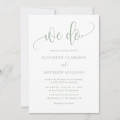 Invitation Sage Green Nous faisons Moderne Mariage de calligr (Devant)