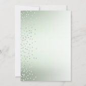 Invitation Sage Green Ombre Confetti Première Communion Saint (Dos)