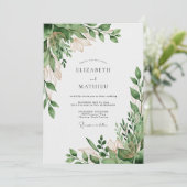 Invitation Sage Green Organic Nature Wedding (Debout devant)