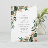 Invitation Sage Green Painterly Flourish Wedding (Debout devant)