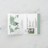 Invitation Sage Green Passeport Destination Mariage (Intérieur)