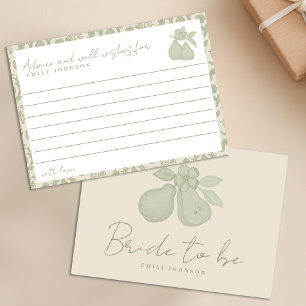 Invitation Sage Green Perfect Pear Fête des mariées Conseils