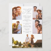 Invitation Sage Green Photo moderne QR Code Tout en un Mariag (Devant)