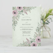 Invitation Sage Green Poetic Spring Wedding (Debout devant)